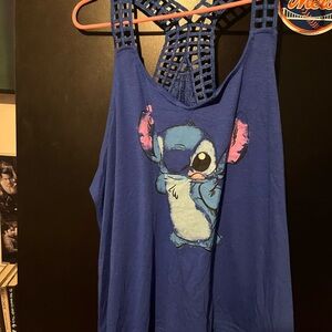 Blue Tank Top with stitch Character